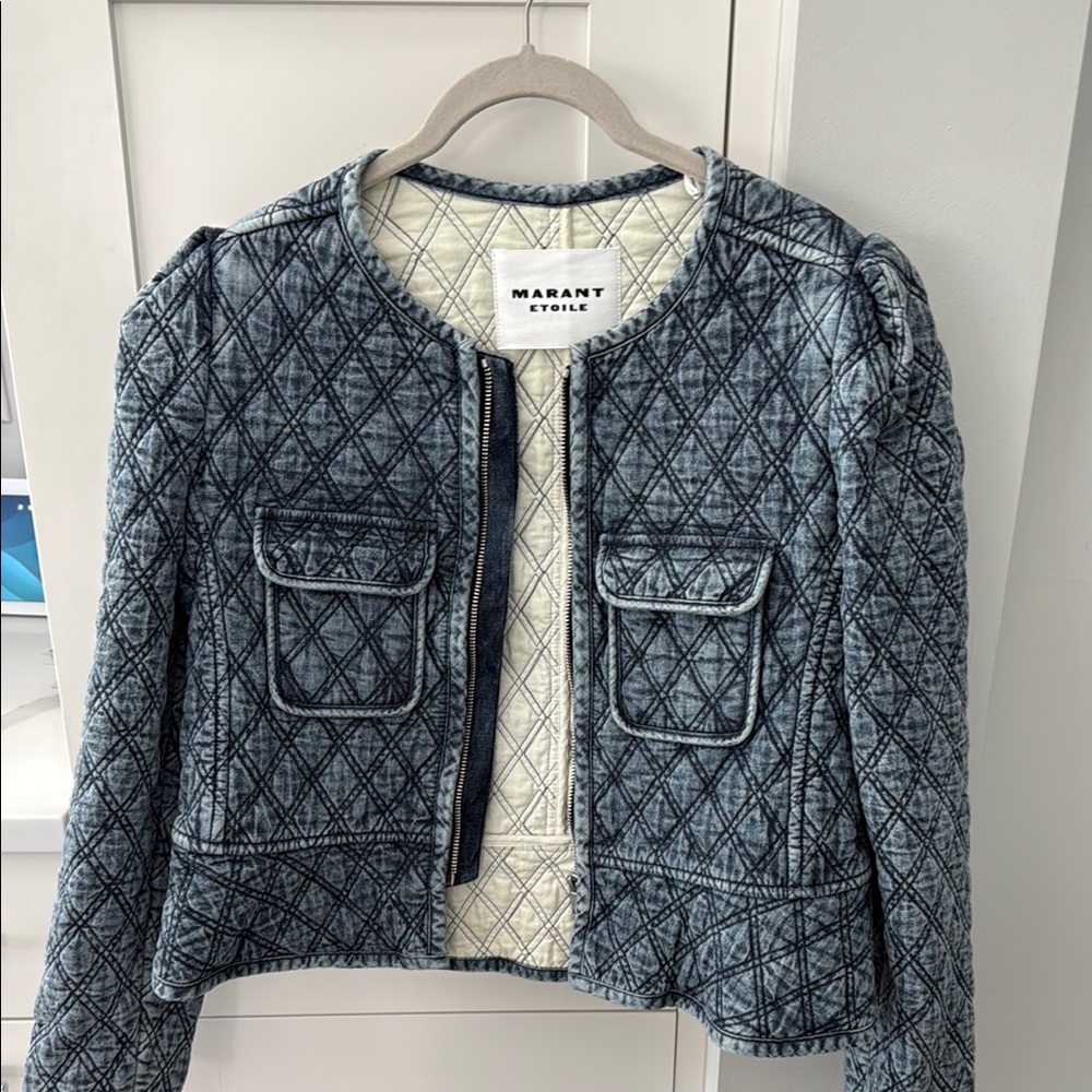 Isabel Marant Blue Quilted Jacket